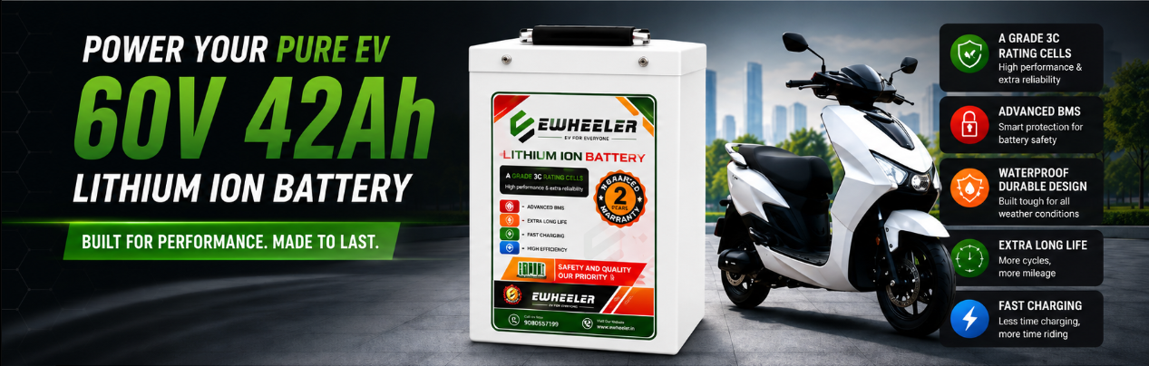 Power Your Pure EV – 60V 42Ah Lithium Ion Battery